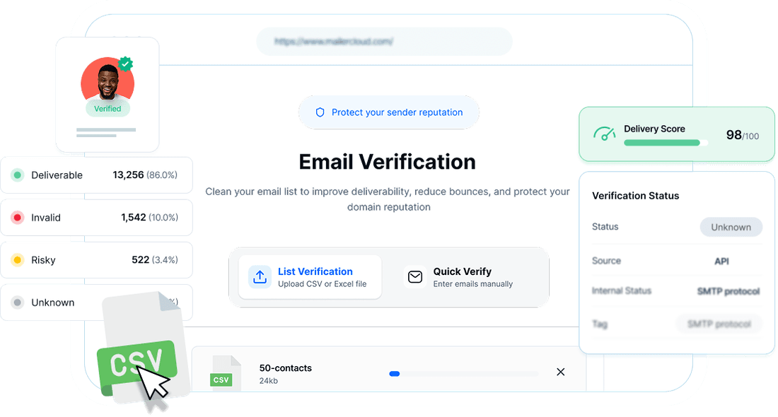 Email Verifier - Clean your email list before you send