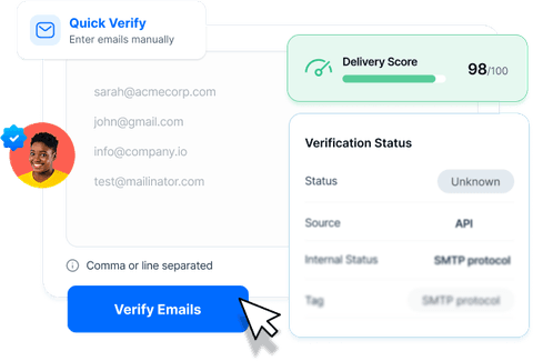 Quick verify individual email addresses