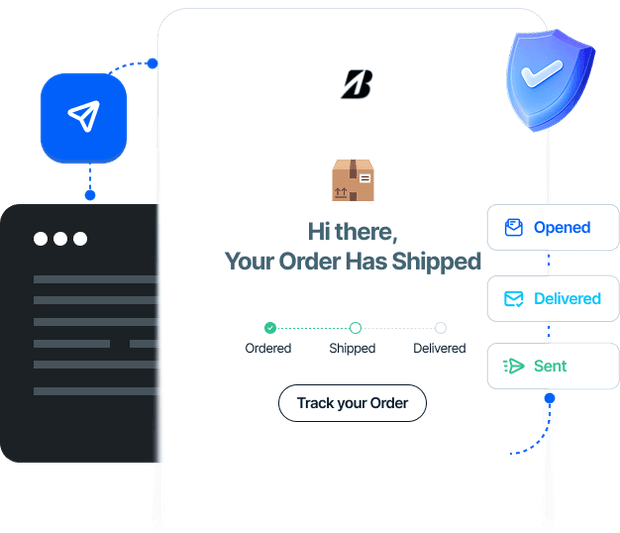 Real-time message logs, email status flow and tracking