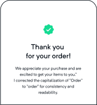 Order Confirmation Emails