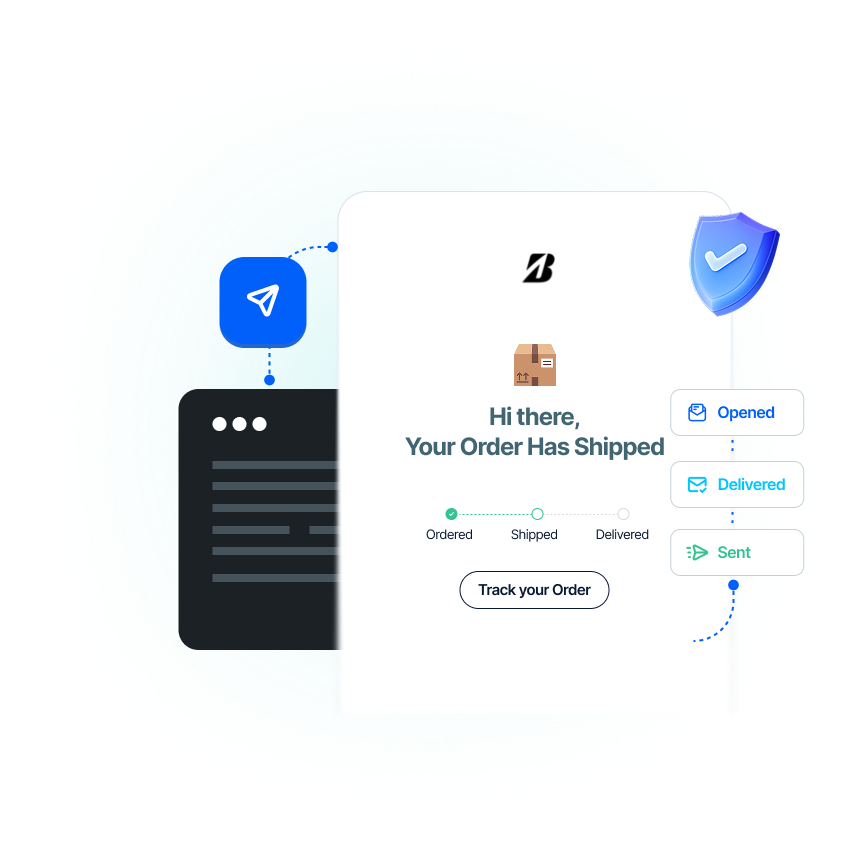 Public API delivering inbox placement events — opened, delivered, sent