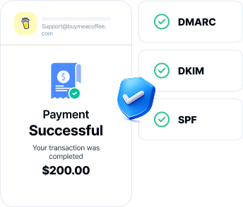 Transactional email with DMARC, DKIM, SPF authentication
